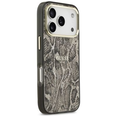 4. Guess Python Pattern MagSafe Hülle für iPhone 17 Pro / 18 Pro – Braun