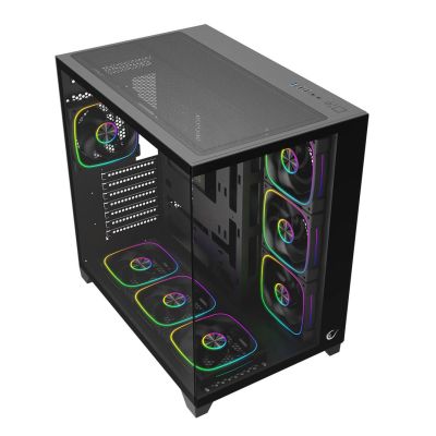 3. RAMPAGE PC-Gehäuse aus gehärtetem Glas SEALITE 7X ARGB-PWM-Lüfter BLACK
