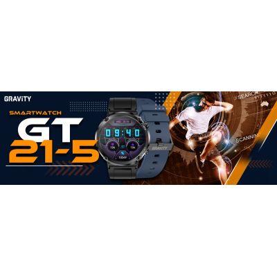 10. Gravity GT21-5 Smartwatch + marineblaues Silikonarmband