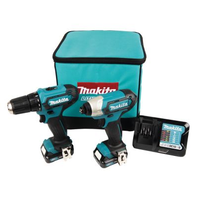 Makita CLX224A Combo Kit CXT Akku-Werkzeugkasten 12V MAX; 2 x 2,0 Ah Li-Ion (DF333D + TD110D)
