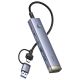 Baseus UltraJoy Series USB-A/USB-C Hub (4x USB-A 3.0, 1x USB-C 5V) – Grau