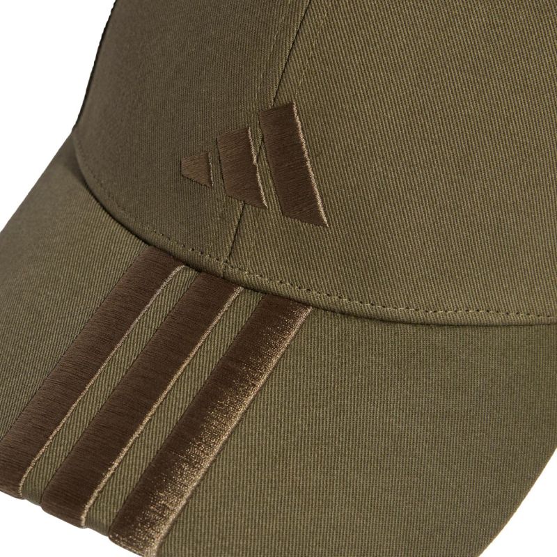 3. adidas Baseballkappe mit 3 Streifen und neuem Logo, Olivgrün, KE5878