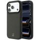 Mercedes Leder-Mesh-Hülle mit Bow Line MagSafe für iPhone 18 Pro / 17 Pro – Dunkelgrau