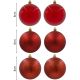3. Dekorative Plastikkugeln, Safe, 6 Stück, 80 mm, rot