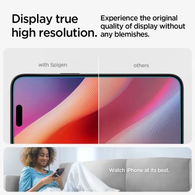 12. Spigen Glas.tR EZ Fit gehärtetes Glas für iPhone 15 / 16 - 2 Stk.
