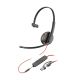 POLY Blackwire 3215 Einohr-USB-C-Headset + 3,5-mm-Klinkenstecker + USB-C/A-Adapter (Großpackung)