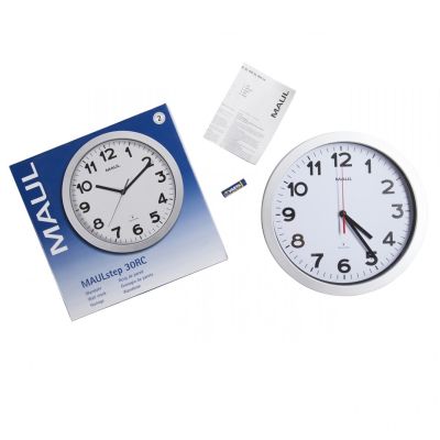 5. MAUL 9053095 Wand-/Tischuhr, rund, weiß