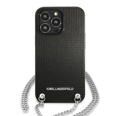 3. Karl Lagerfeld Monogram Plaque Case für iPhone 13 Pro / 13 6.1" - Schwarzx