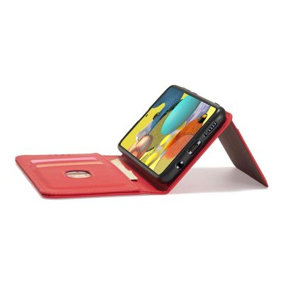 10. Magnetkartenetui Hülle für Samsung Galaxy A13 5G Tasche Geldbörse Kartenhalter Rot