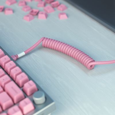 6. Glorious Gaming GLO-KB-ACC-CBL-COIL-PPNK Tastatur-/Mauskabel, Pink, 1,4 m