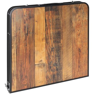 14. Klappbarer Campingtisch 120 x 60 x 70/62/55 cm, Holz