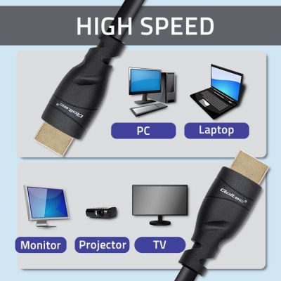 6. QOLTEC HDMI-KABEL V2.1 ULTRA HIGH SPEED 8K | 60HZ | 26AWG | GOLD