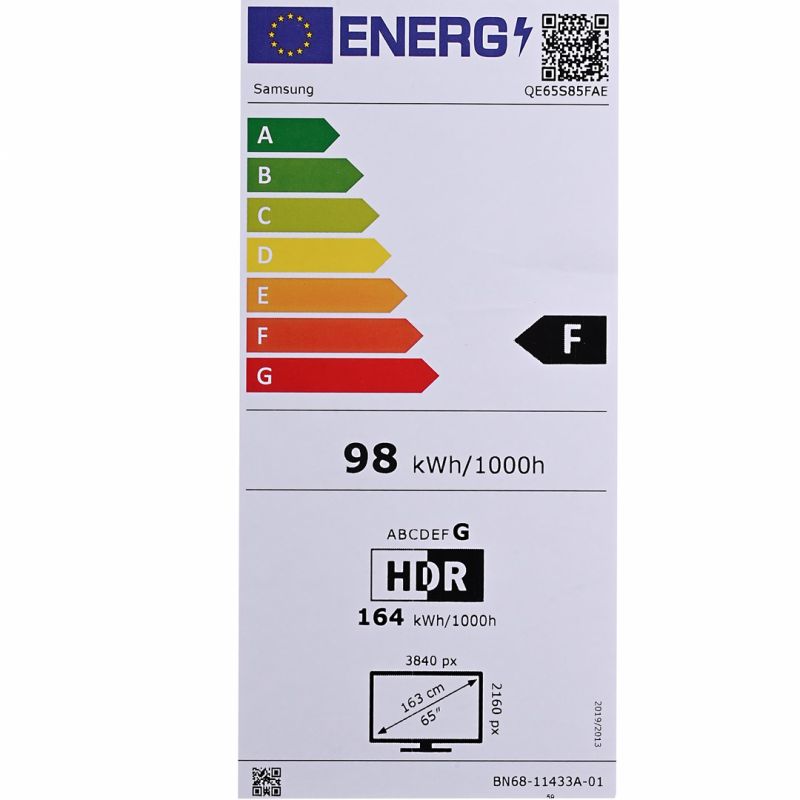 14. Samsung QE65S85F OLED-Fernseher 65 Zoll 4K Ultra HD 120 Hz Tizen Q-Symphony Schwarz