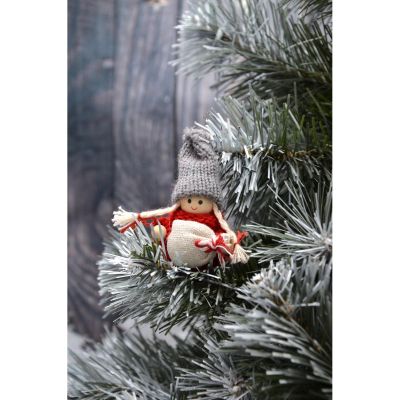 29. Dekorative Puppe mit Tasche, rotes Mädchen, 7,5 cm