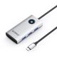 Orico PW11 6-in-1 USB-C Dockingstation (3x USB-A 3.0, 1x USB-C PD 100W, 1x HDMI 4K 30Hz, 1x RJ45 2,5G Ethernet) – Silber