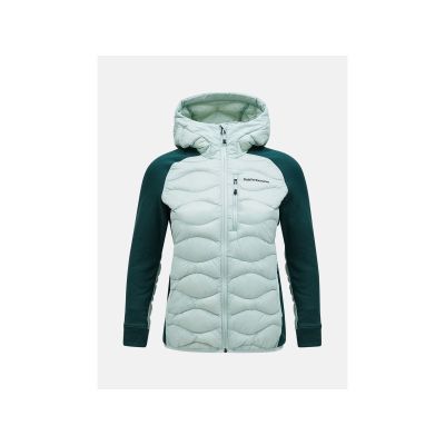 Peak Performance W Helium Down Hybrid Hood Jacke Grün