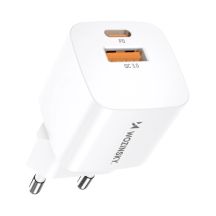 Wozinsky CMWCW 20W USB-C / USB-A Wandladegerät - Weiß