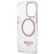 7. Guess Metal Outline MagSafe Hülle für iPhone 13 Pro / iPhone 13 – Pink