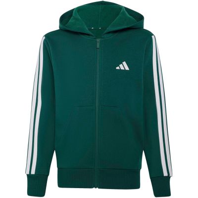 adidas Essentials Sweatshirt mit durchgehendem Reißverschluss für Kinder, Grün KT3373