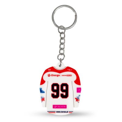 2. KH Toruń Eishockey-Trikot-Schlüsselanhänger (Heim) SREBBREKH-KHT