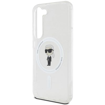 6. Karl Lagerfeld IML Ikonik MagSafe Hülle für Samsung Galaxy S24 – transparent