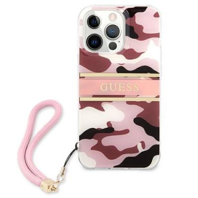 3. Guess GUHCP13XKCABPI iPhone 13 Pro Max 6,7" pink/pink Hardcase Camo Strap Collection