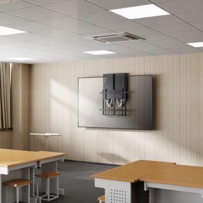8. Zubehör – Halterung – oben/unten – für interaktive Fernseher – Kunststoff, Edelstahl, Aluminium – (55–86 Zoll) – Wandmontage