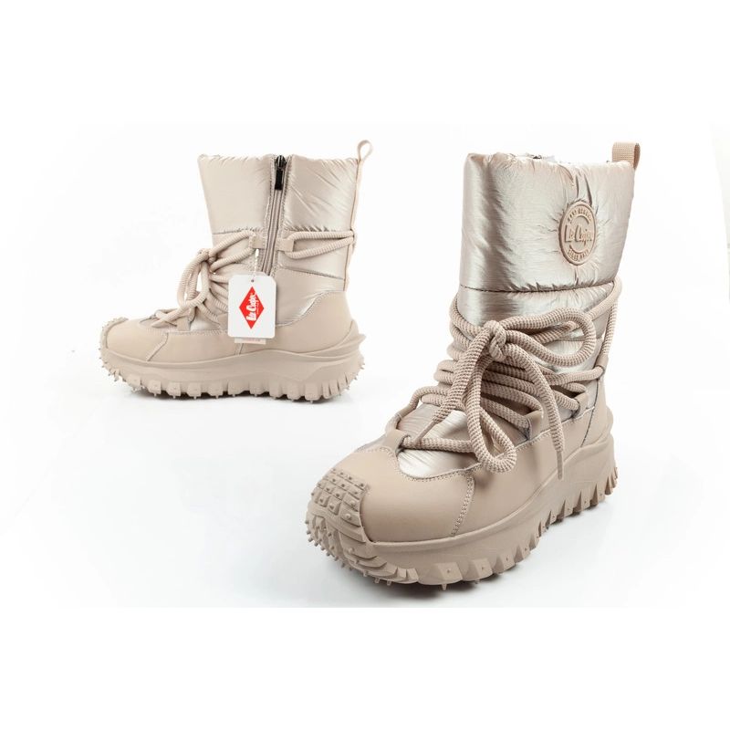 8. Lee Cooper Damen Winter Trekking Sportschuhe, isoliert, beige, Naturleder
