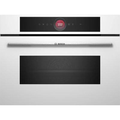 BOSCH CMG7241W1 Kompakt-Einbaubackofen mit Mikrowelle, 60 x 45 cm, weiß