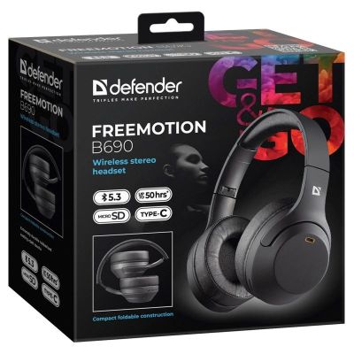 4. DEFENDER BLUETOOTH-KOPFHÖRER FREEMOTION B690 SCHWARZ