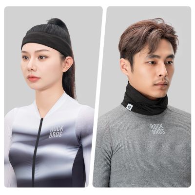 4. Rocbros YDWB005 Thermoschal aus Tencel + Wolle, Einheitsgröße – Schwarz