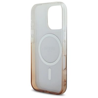 7. Guess IML Glitter Gradient MagSafe-Hülle für iPhone 16 Pro – braun