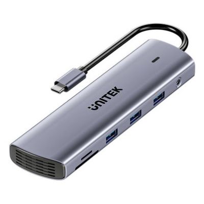 10. UNITEK D1113BGY01 Hubs und Konzentratoren 2 x USB 3.2 Gen 2 (3.1 Gen 2) Typ-C 1000 Mbit/s Grau
