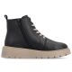 8. Schwarze Plateau-Stiefeletten aus Leder für Damen, Rieker 70405-01