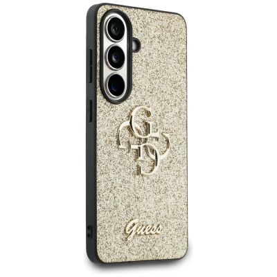 4. Guess Fixed Glitter Big 4G Metal Logo Hülle für Samsung Galaxy S26 - Gold