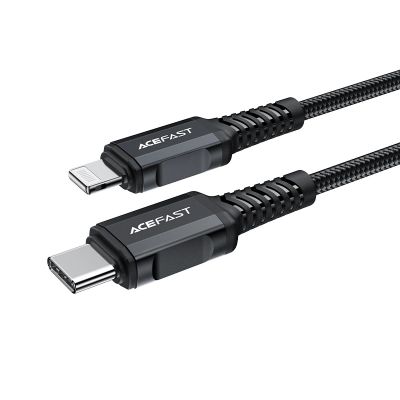 9. Acefast C4-01 Lightning – USB-C PD-Kabel 30 W 3 A 480 Mbit/s 1,8 m – Schwarz
