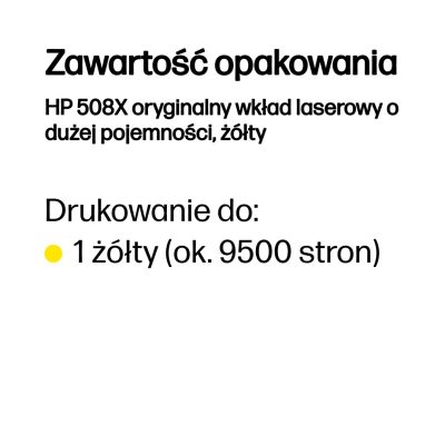 34. HP 508X Original LaserJet Tonerkartusche mit hoher Kapazität, Gelb