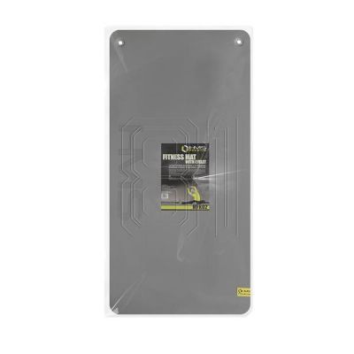 4. HMS Premium MFK02 Grau-Schwarze Club Fitnessmatte mit Löchern