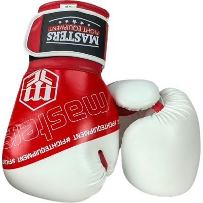 12. RPU-FOLK Boxhandschuhe 12 oz Weiß-Rot