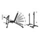 4. ZIPRO SUPERSET Verstellbare Trainingsbank, verstellbare Rückenlehne, verstellbarer Sitz, Fitnessstudio, Heimstudio, Schwarz