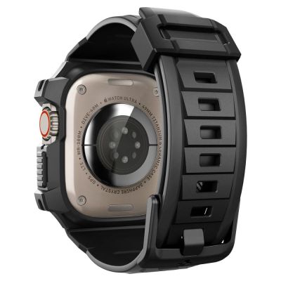 10. Spigen Rugged Armor Pro Gehäuse mit Armband für Apple Watch Ultra (49 mm) – Schwarz