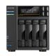 2. NAS Asustor AS6804T; Tower; 4x (3,5" SATA HDD/ 2,5" SSD); AMD Ryzen Embedded V3C14; 16 GB ECC DDR5 SODIMM (max. 64 GB), 2x 10GbE, 2x 5GbE, 4x M.2 2280 NVMe PCIe 4.0, 2x USB 4.0, 2x USB 3.2 Gen, 1x optionale 10GbE-Karte
