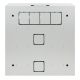 4. Flaches 4U + 2U Rack 19"-Wandgehäuse, grau