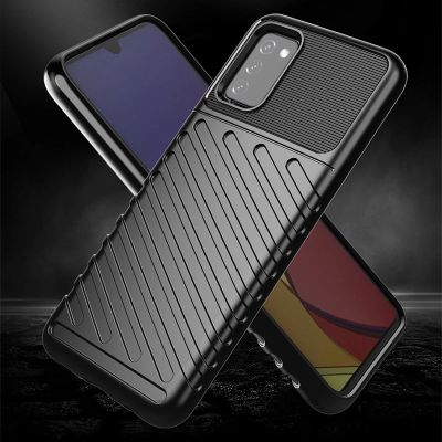 6. Thunder Case Flexibel Robuste Panzer Handyhülle TPU Schutzhülle für Samsung Galaxy A03s schwarz