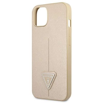 6. Guess GUHCP13SPSATLE iPhone 13 mini 5,4 "beige / beige Hardcase SaffianoTriangle Logo