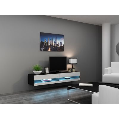 TV-Schrank VIGO NEU '180' 30/180/40 schwarz/weiß flach