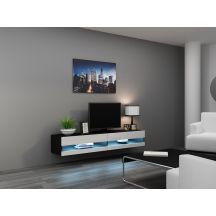 TV-Schrank VIGO NEU '180' 30/180/40 schwarz/weiß flach