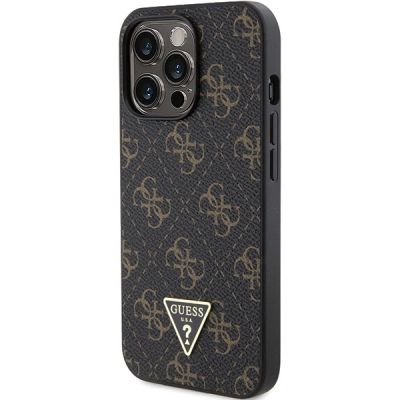 2. Guess 4G Triangle Metal Logo Hülle für iPhone 14 Pro – Schwarz