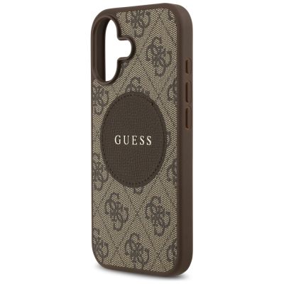 6. Guess 4G Circle Classic Logo MagSafe Hülle für iPhone 17 - Braun