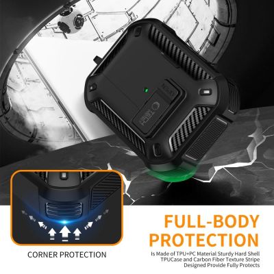 6. Tech-Protect Carbonox MagSafe Hülle für AirPods Pro - Schwarz